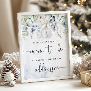 Christmas Help the Busy Mum  Address an Envelope Poster