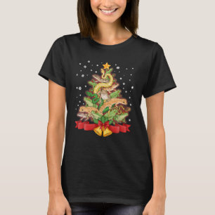 Christmas Herping Tree Herpetology Frog Snake T-Shirt