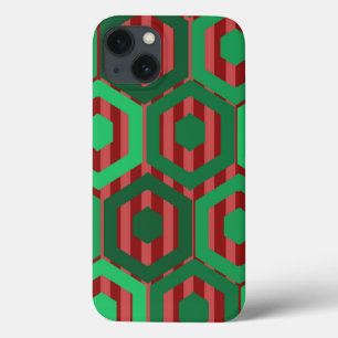Christmas Hexagons iPhone 13 Case