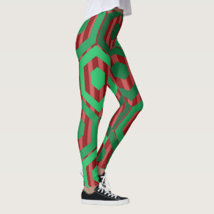 Christmas Hexagons Leggings