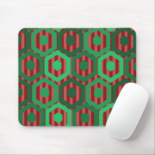 Christmas Hexagons  Mouse Pad
