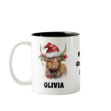 Christmas Highland Calf Festive Personalised