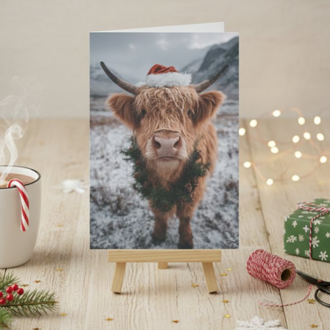 Christmas Highland Cow  Card (Creator Uploaded)