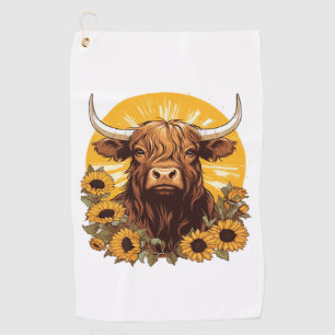 Christmas highland cow Essential T-Shirt Golf Towel