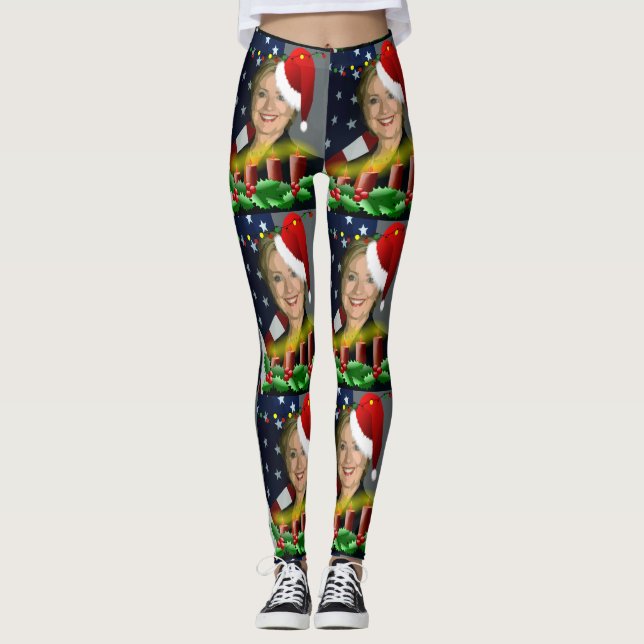 christmas hillary clinton leggings (Front)