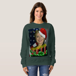 christmas hillary clinton womens sweatshirt