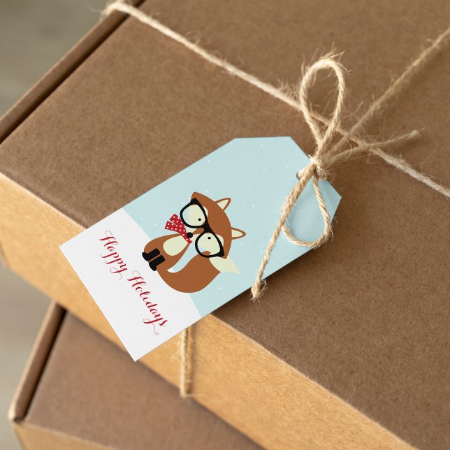 Christmas Hipster Fox Gift Tags (Creator Uploaded)