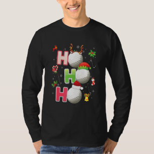 Christmas  Ho Ho Ho Golf Pajama Santa T-Shirt
