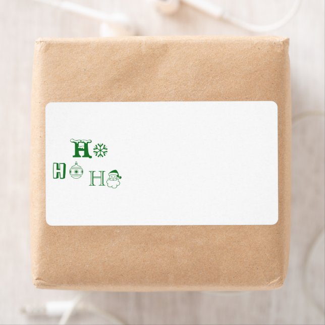 Christmas Ho Ho Ho green blank Return Address  (Insitu)