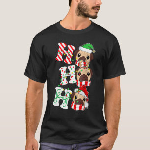 Christmas Ho Ho Ho Pug Dog Gift For Dog Xmas 1 T-Shirt