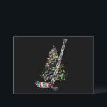 Christmas Hockey Sports Ball Santa Hat Xmas  Holiday Card<br><div class="desc">Christmas Hockey Sports Ball Santa Hat Xmas</div>