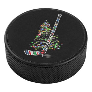 Christmas Hockey Sports Ball Santa Hat Xmas  Puck