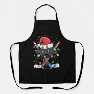 Christmas Hockey Xmas Santa Sports Hat Ball  Apron