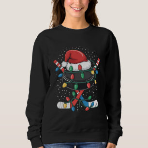 Christmas Hockey Xmas Santa Sports Hat Ball Sweatshirt