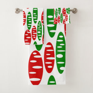 Christmas Holey Ovals Bath Towel Set