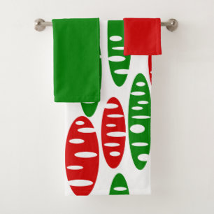 Christmas Holey Ovals  Bath Towel Set