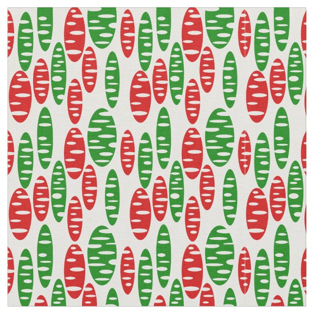 Christmas Holey Ovals  Fabric (Close Up)