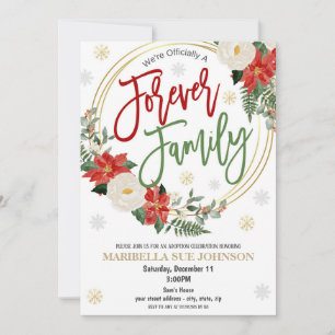Christmas Holiday Adoption Celebration Invitation