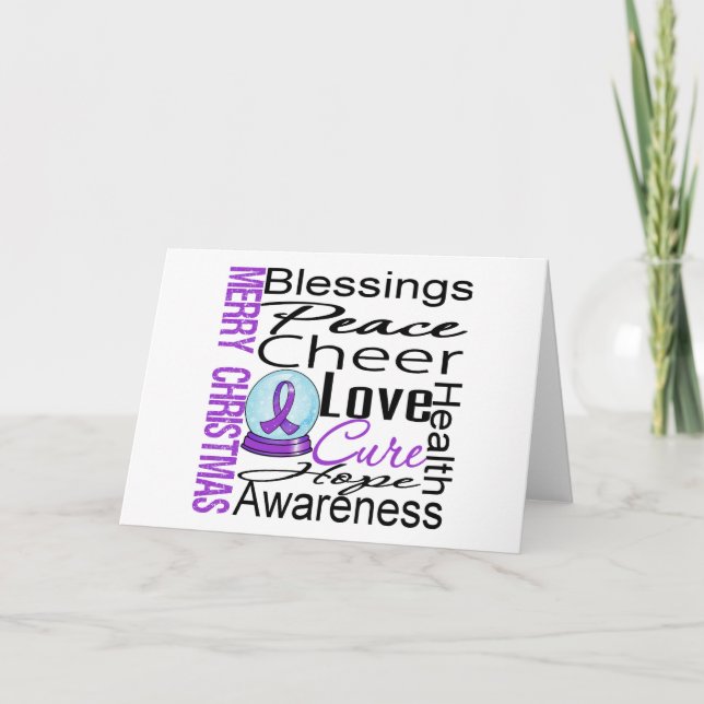 Christmas Holiday Alzheimer's Disease Collage Card (Front)