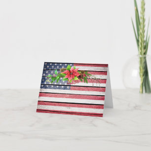 Christmas / Holiday American Wood Image Flag 1