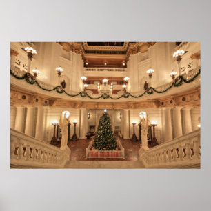 Christmas Holiday at Pennsylvania State Capitol Poster