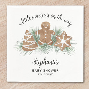 Christmas Holiday Baby Shower Napkin