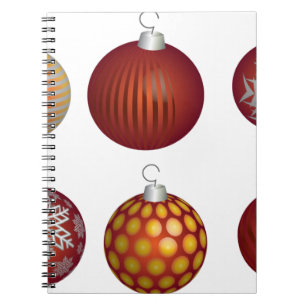 Christmas holiday ball decoration notebook