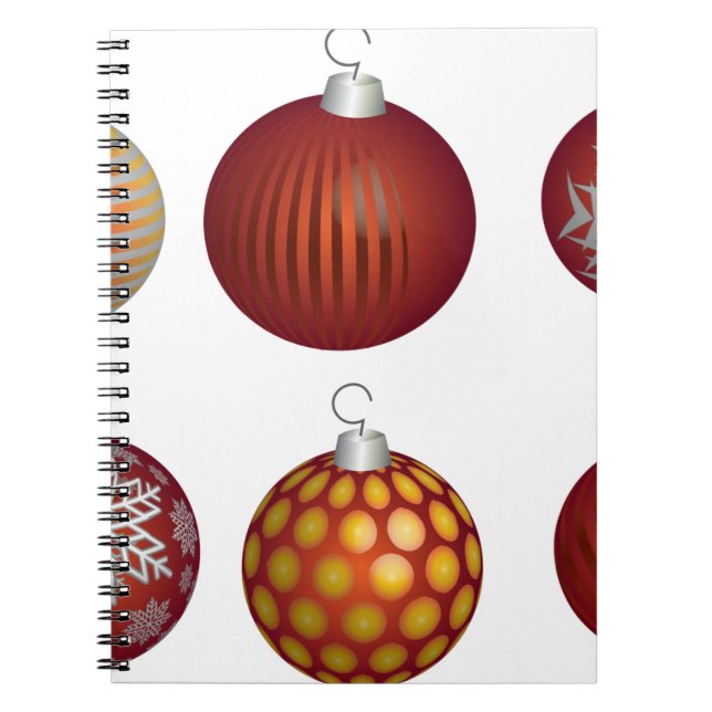 Christmas holiday ball decoration notebook (Front)