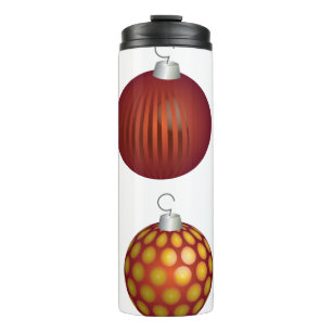 Christmas holiday ball decoration thermal tumbler