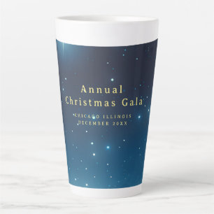 Christmas Holiday Blue Latte Mug