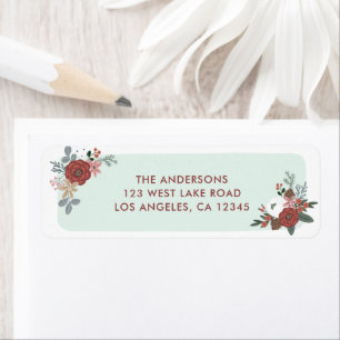 Christmas Holiday Bouquet Return Address