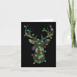 Christmas Holiday Camo Hunting Reindeer Deer Xmas Card