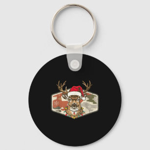 Christmas Holiday Camo Hunting Reindeer Deer Xmas Key Ring