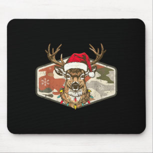 Christmas Holiday Camo Hunting Reindeer Deer Xmas Mouse Pad