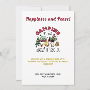 Christmas Holiday Camper Trailer Outdoor Adventure Card