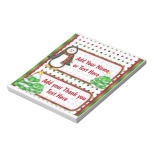 Christmas Holiday Candy Bar Wrappers Party Favours Notepad