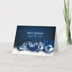 Christmas Holiday Card - Blue Pearl1 Personalise