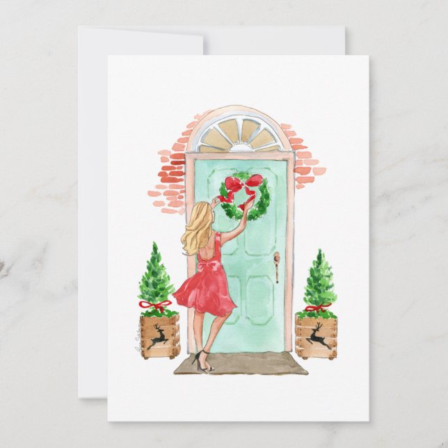 Christmas Holiday Card "Christmas wreath" (Front)