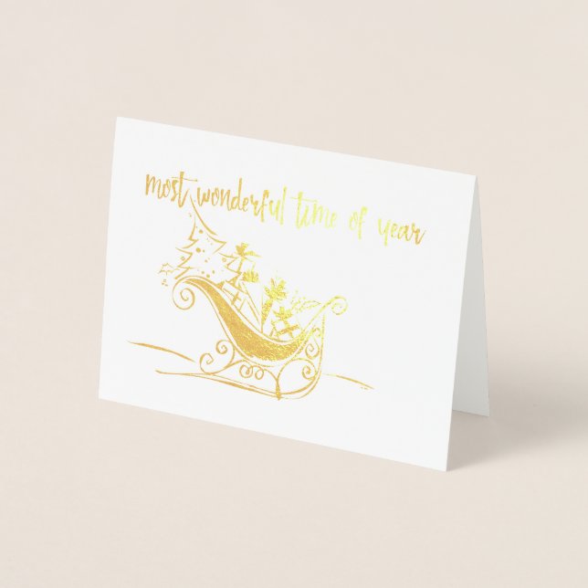 CHRISTMAS Holiday Card Gold (Front)