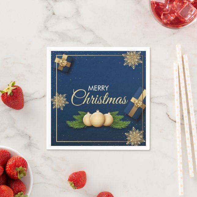 Christmas Holiday Card, Merry Christmas card Napkin (Insitu)