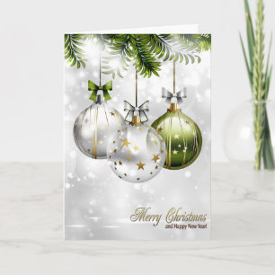 Christmas Holiday Card - Pretty Ornaments