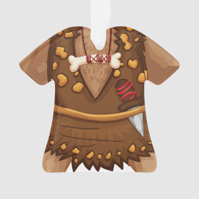 Christmas Holiday Caveman Ornament (Front)