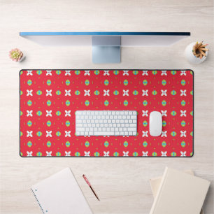 Christmas Holiday Charm Pattern 02 - Desk Mat