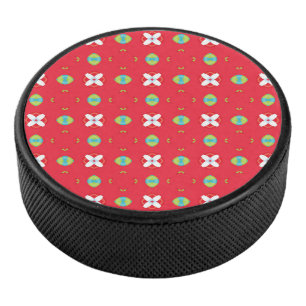 Christmas Holiday Charm Pattern 02 - Hockey Puck