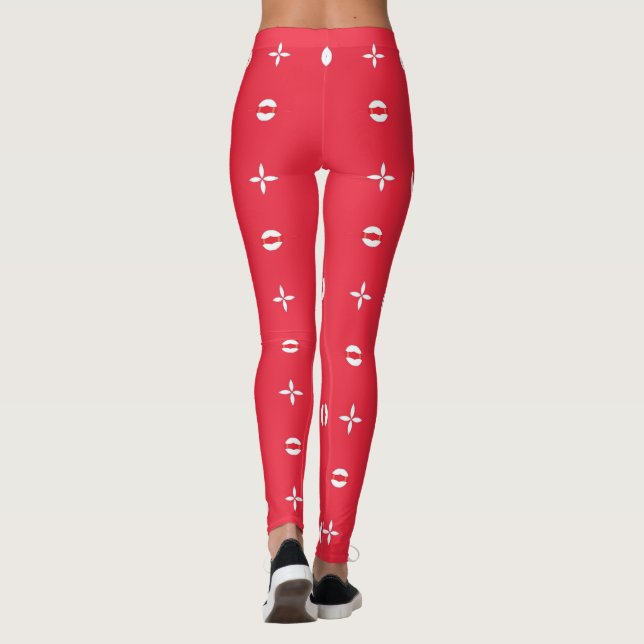 Christmas Holiday Charm Pattern 09 -  Leggings (Back)