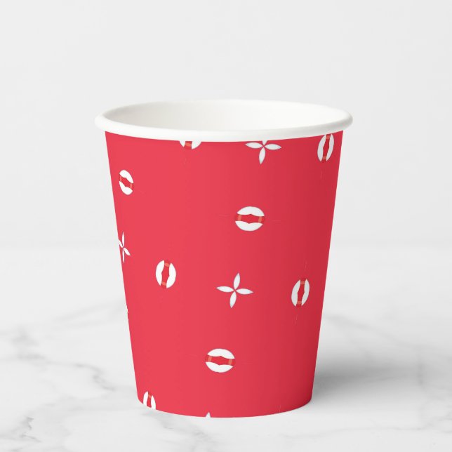 Christmas Holiday Charm Pattern 09 -  Paper Cups (Front)