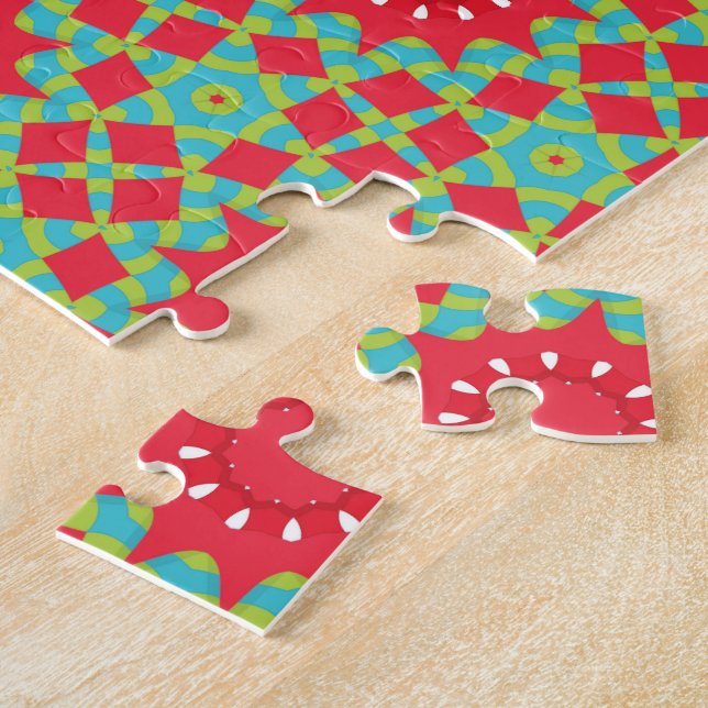 Christmas Holiday Charm Pattern  Jigsaw Puzzle (Side)