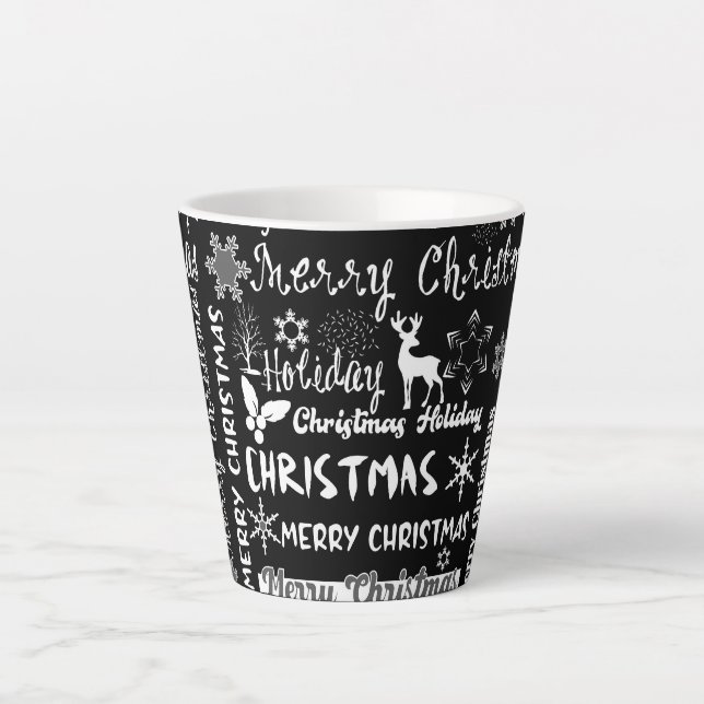 Christmas holiday, Christmas pattern  Latte Mug (Front)