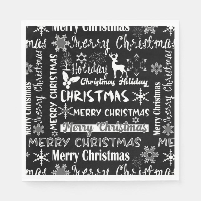 Christmas holiday, Christmas pattern  Napkin (Front)