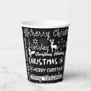 Christmas holiday, Christmas pattern  Paper Cups